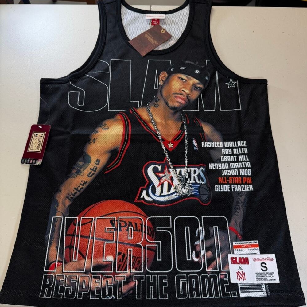 Allen Iverson Philadelphia 76ers Mitchell & Ness Slam Sublimated Tank Small NWT
